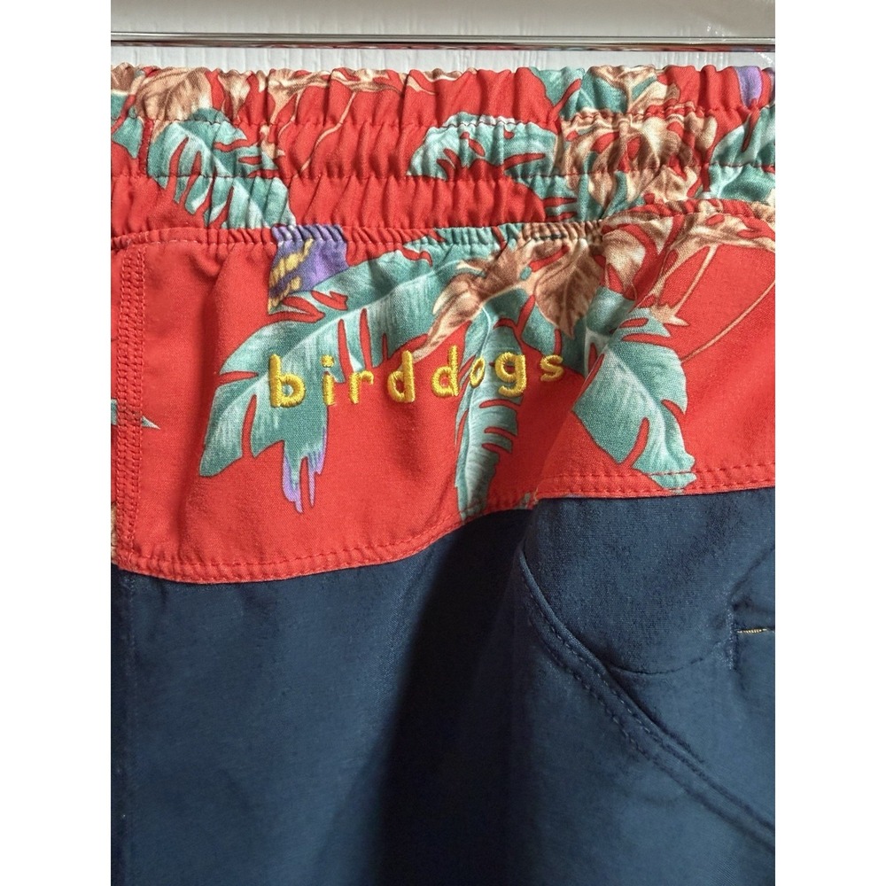 Birddogs Mens Shorts Boom Boomstick Blue Red Tropical Lined Gym Short Sz Large - Picture 4 of 5
